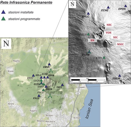 Mappa rete infrasonica