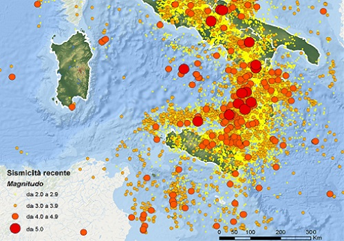 Lista dei terremoti aggiornata dall'Osservatorio Nazionale Terremoti dell'INGV.